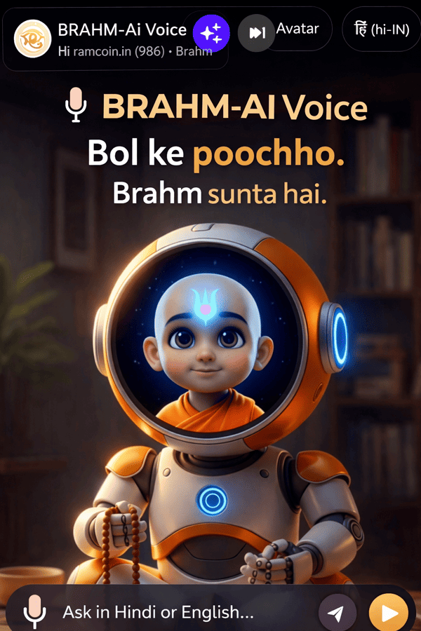BRAHM-AI Voice — Bol ke poochhne wala Indian AI Guru
